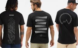 mens fashion brand T-shirt design mountain biking graphic design